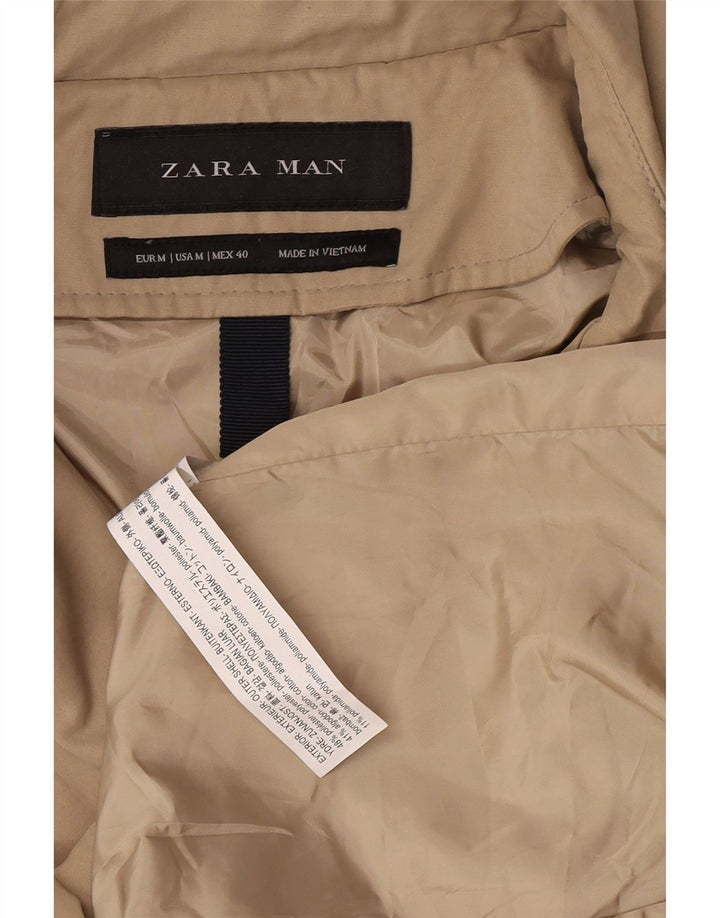Zara Herren Trenchcoat UK 38 Medium Beige Polyester