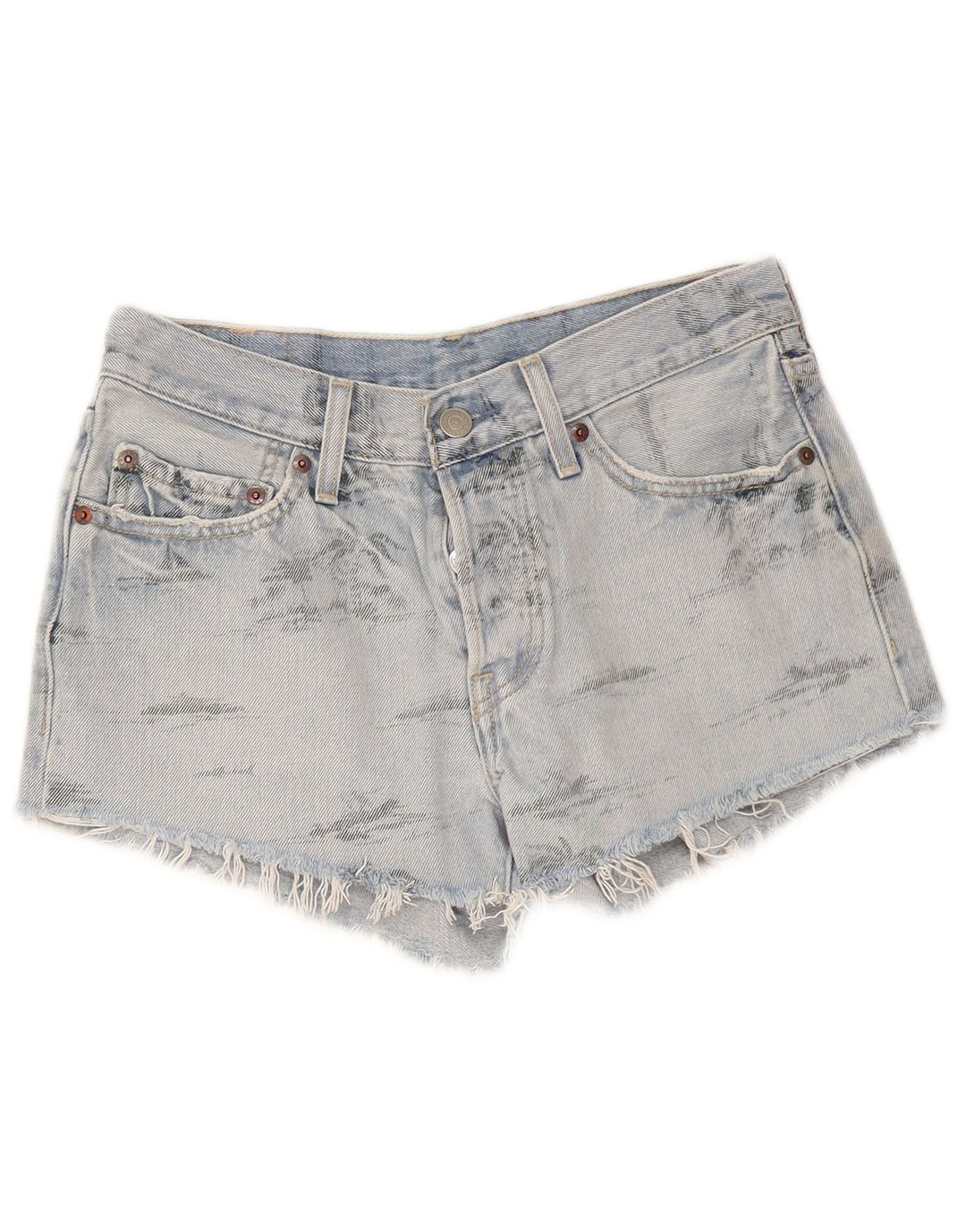 Levi's Damen 501 Denim Shorts W26 Small Blaue Baumwolle