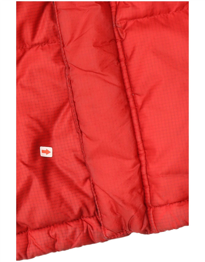 Dickies wattierte Herrenjacke mit Kapuze, UK 38, mittelrotes Colourblock-Nylon