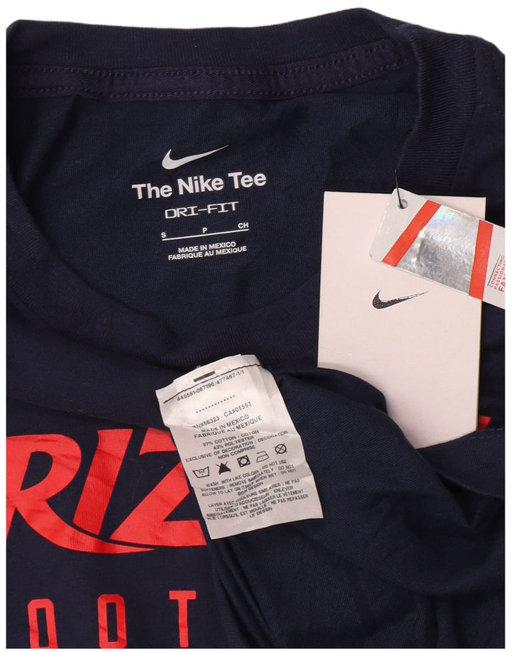 NIKE Herren Arizona Graphic Top Langarm Small Marineblau Baumwolle