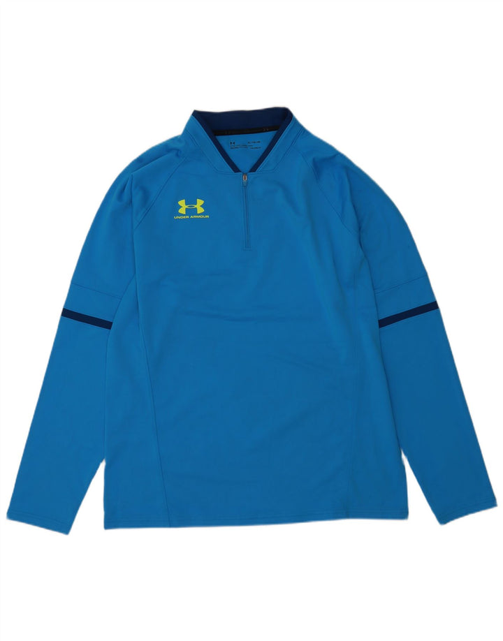 Under Armour Herren Cold Gear Zip Neck Top Langarm XL Blau Polyester