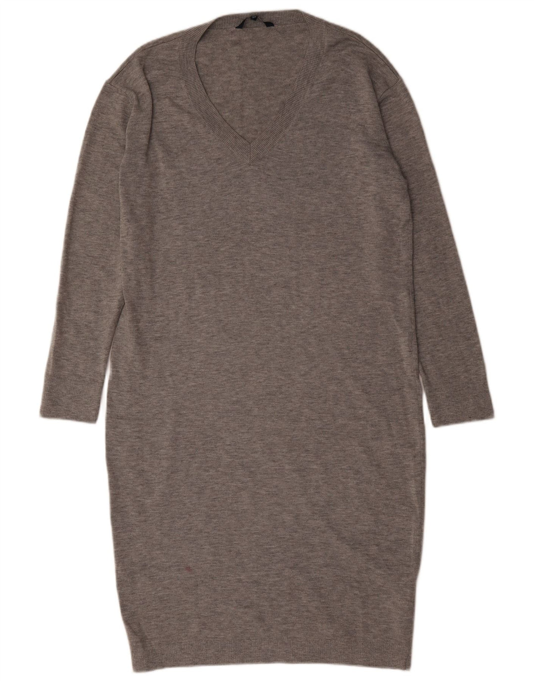 French Connection Damen-Pulloverkleid, Größe 44, grau geflecktes Polyester