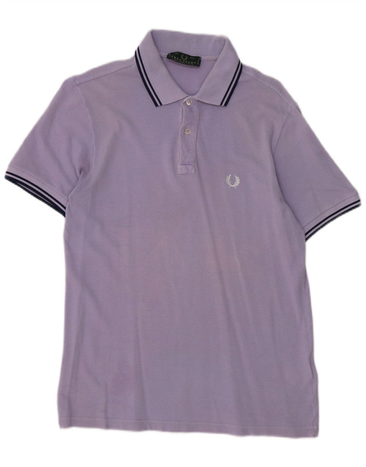 FRED PERRY Herren Poloshirt Small Lila Baumwolle