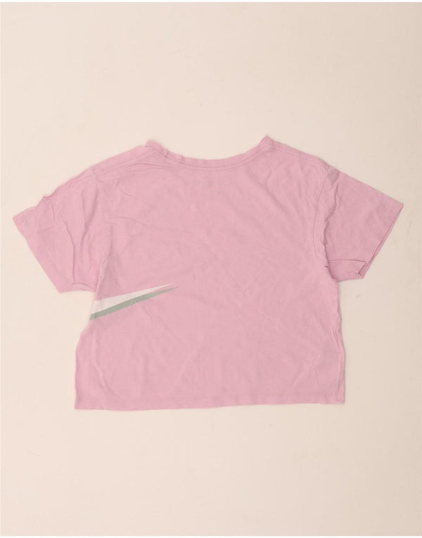Jordan Mädchen Crop Graphic T-Shirt Top 12–13 Jahre rosa Blumenmuster aus Baumwolle