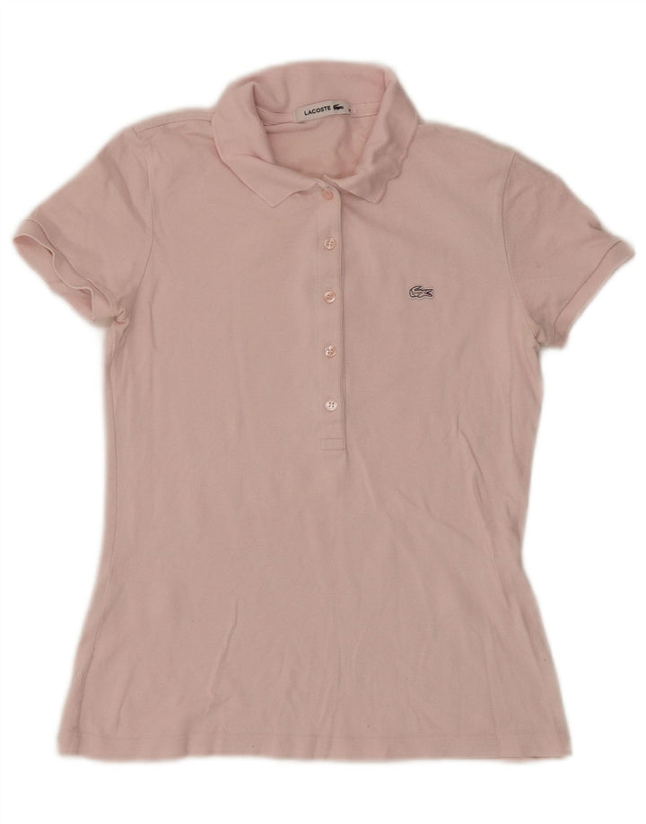 Lacoste Damen-Poloshirt, Größe 36, klein, rosa Baumwolle