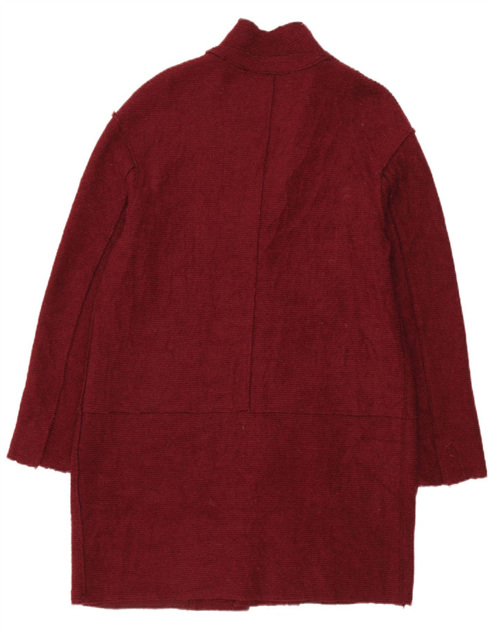Zara Damen Mantel UK 14 Mittelrote Wolle