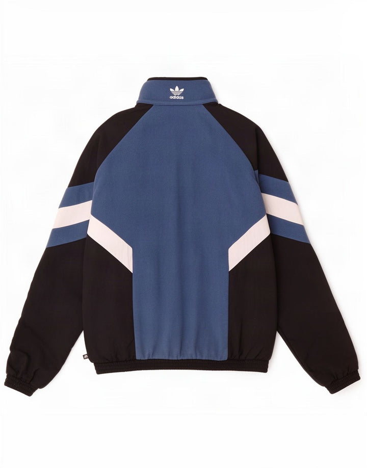 Adidas Herren Pullover Trainingsanzug Top Jacke Klein Blau Colourblock Polyester