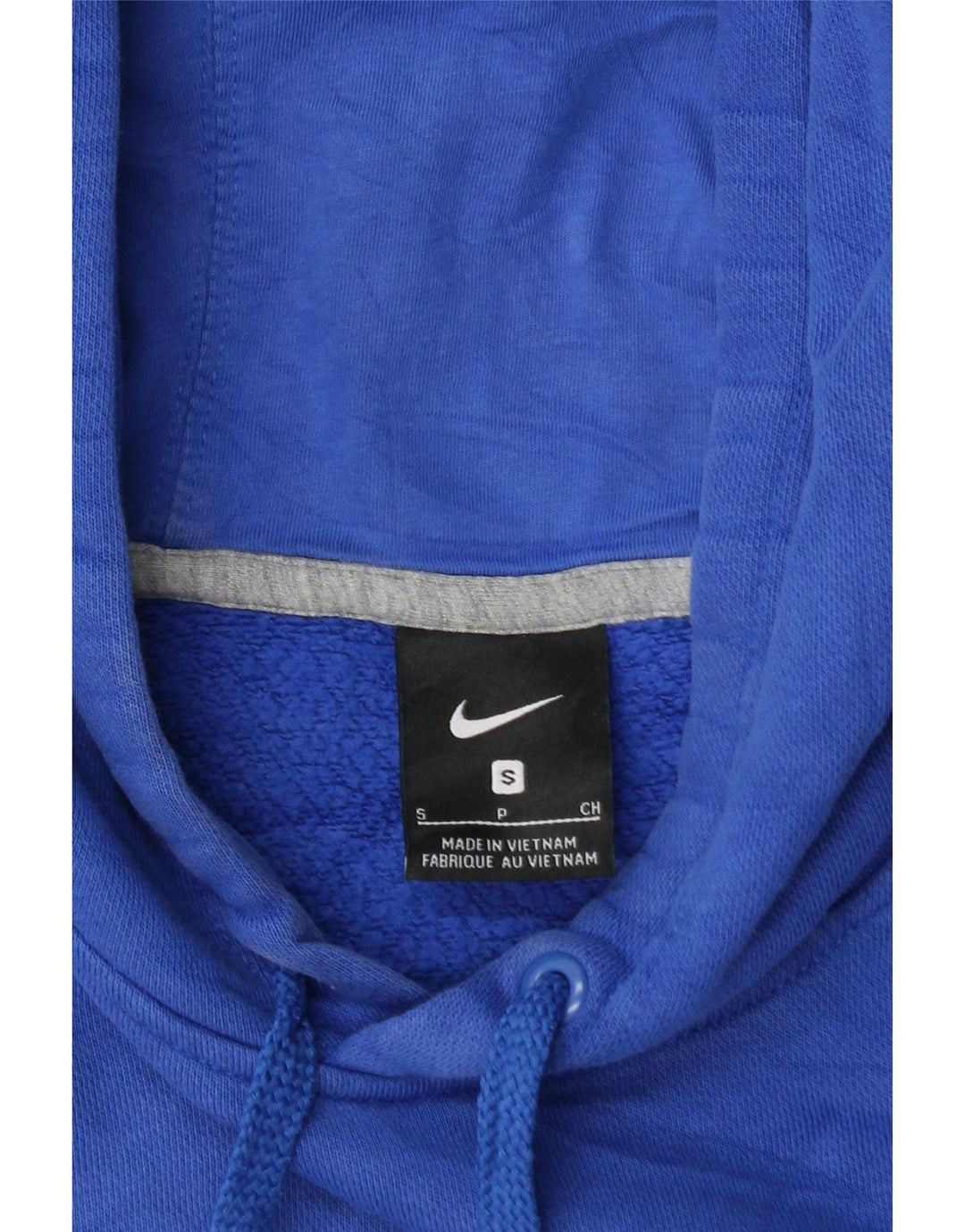NIKE Mens Graphic Hoodie Jumper Small Blue Cotton
