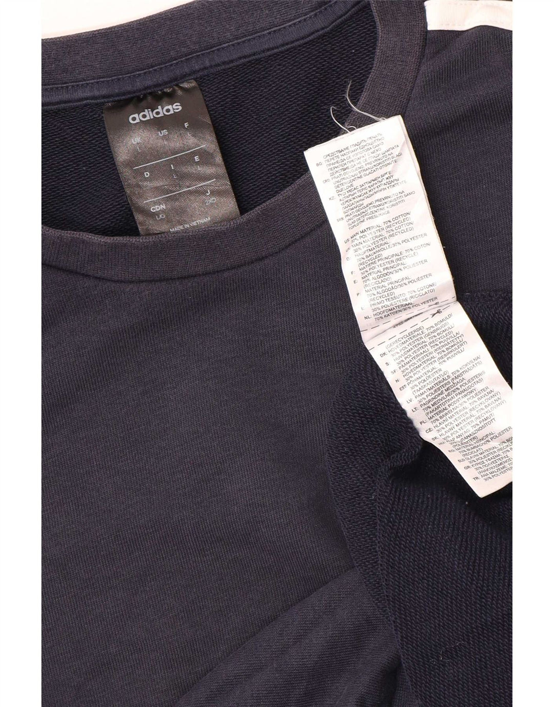 Adidas Herren-Sweatshirt, Pullover, groß, marineblau, Baumwolle