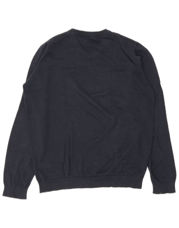 Marks & Spencer Jungen-Pullover mit V-Ausschnitt, 15–16 Jahre, marineblaue Baumwolle