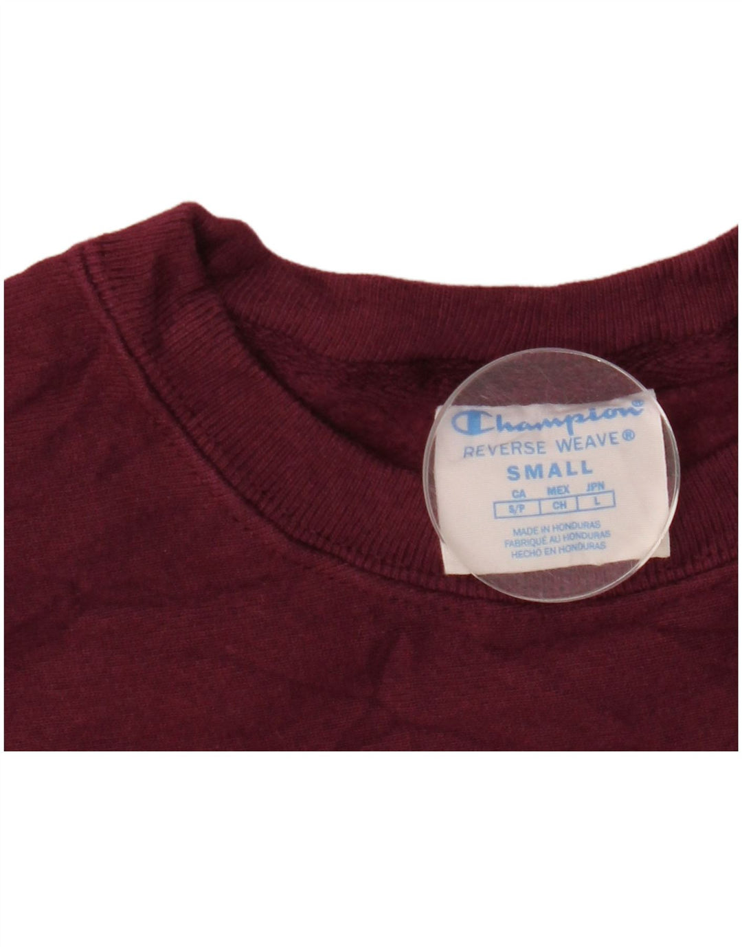 CHAMPION Womens Graphic Oversized Sweatshirt Pullover UK 10 Small Burgund