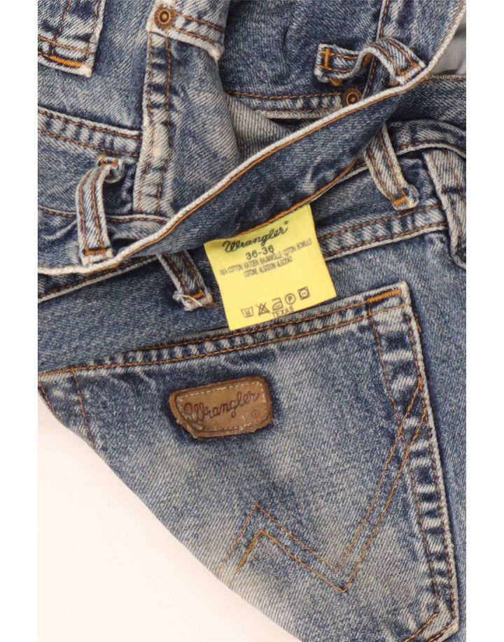 Wrangler Herren Texas Straight Jeans W36 L32 Blaue Baumwolle