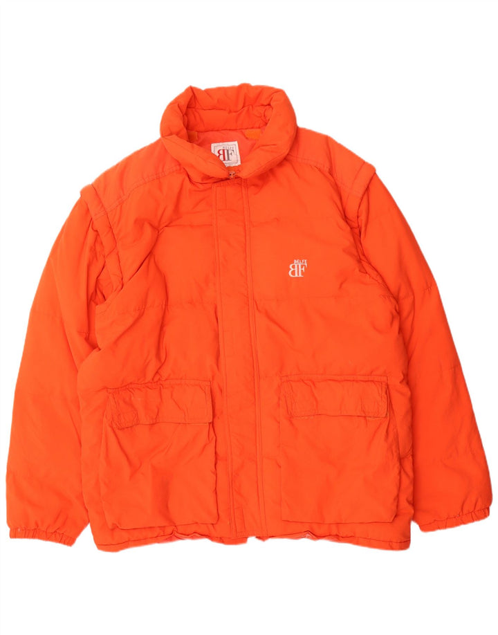 Belfe Herren Wattierte Jacke UK 42 XL Orange Polyamid