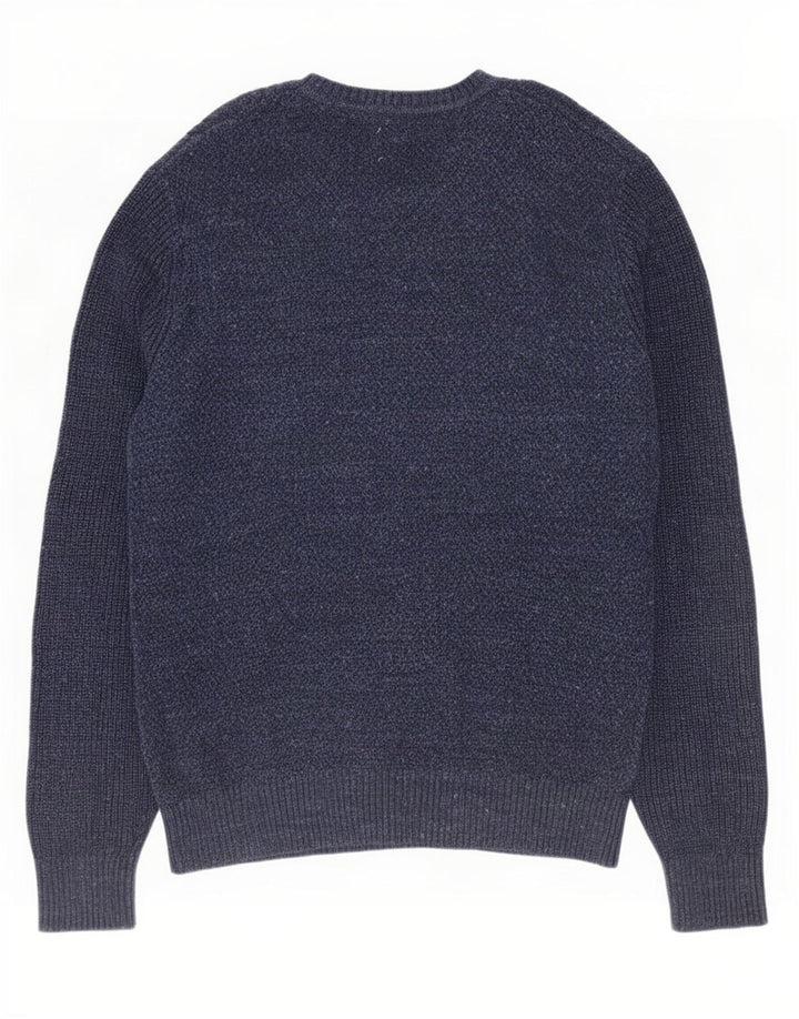 Gap Herren-Pullover mit Rundhalsausschnitt, mittlere marineblaue Baumwolle