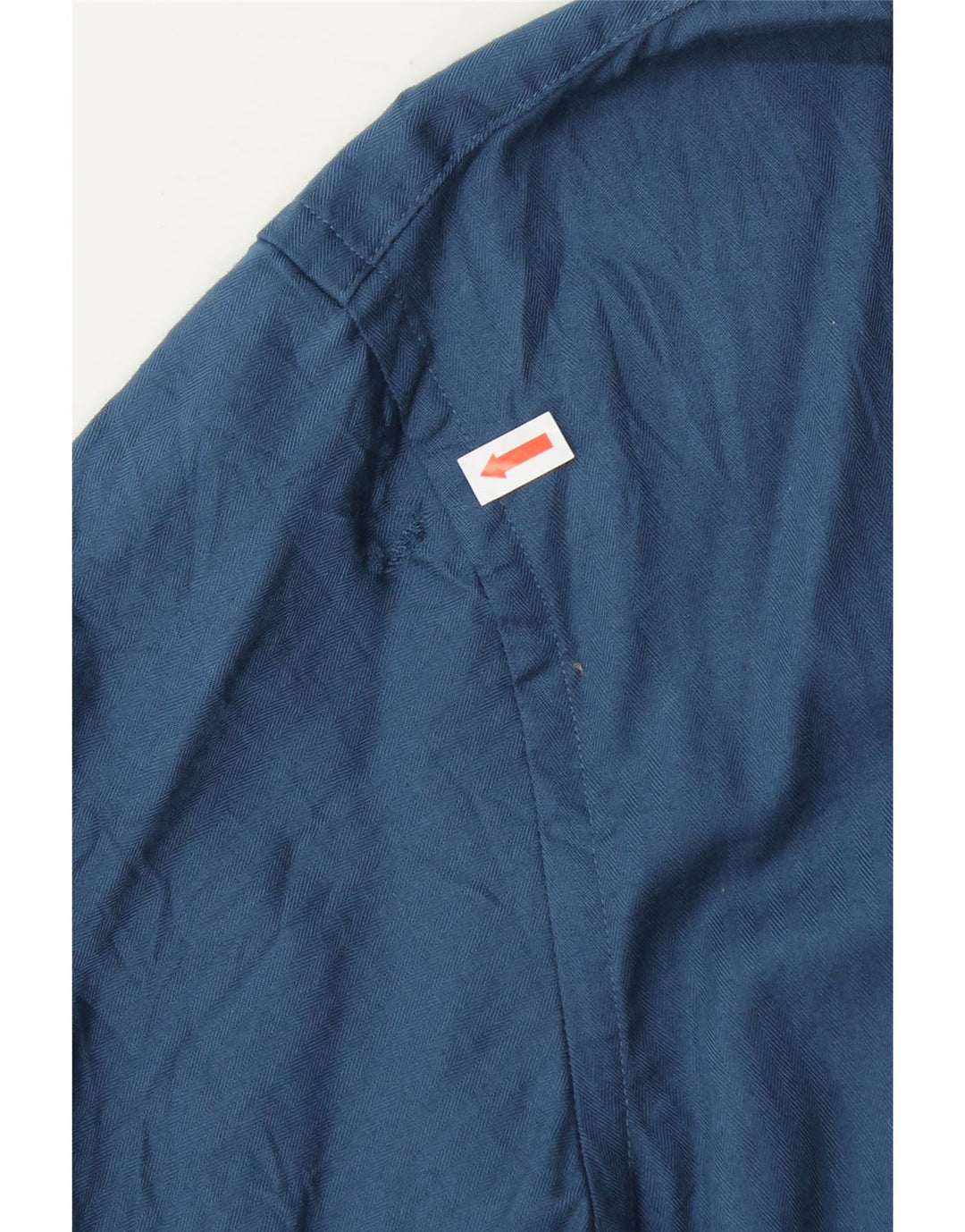 DOCKERS Mens Short Sleeve Shirt Size 16 1/2 Large Blue Herringbone Cotton Vintage Dockers and Second-Hand Dockers from Messina Hembry 