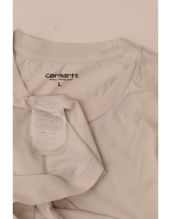 CARHARTT Herren-T-Shirt mit Grafik, Größe L, aus weißer Baumwolle