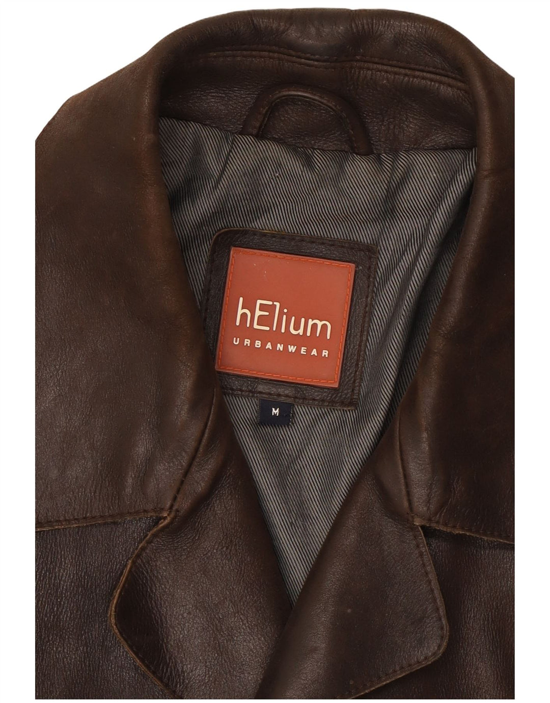 Helium Herren Lederjacke UK 38 Mittelbraun