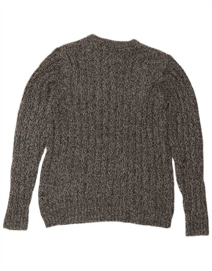 NAUTICA Mens Crew Neck Jumper Sweater Medium Grey Acrylic