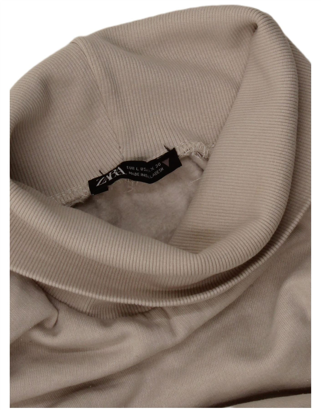 Zara Damen-Sweatshirt mit Rollkragen, Gr. 14, Mittelgrau