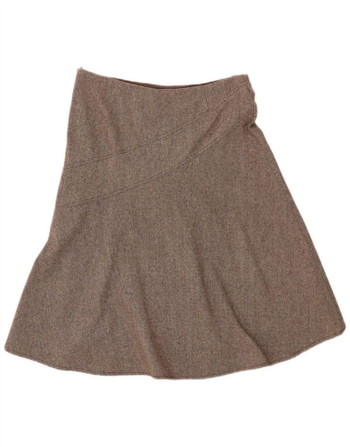 Topshop Damen-A-Linien-Rock UK 12 Medium W32 Braune Wolle
