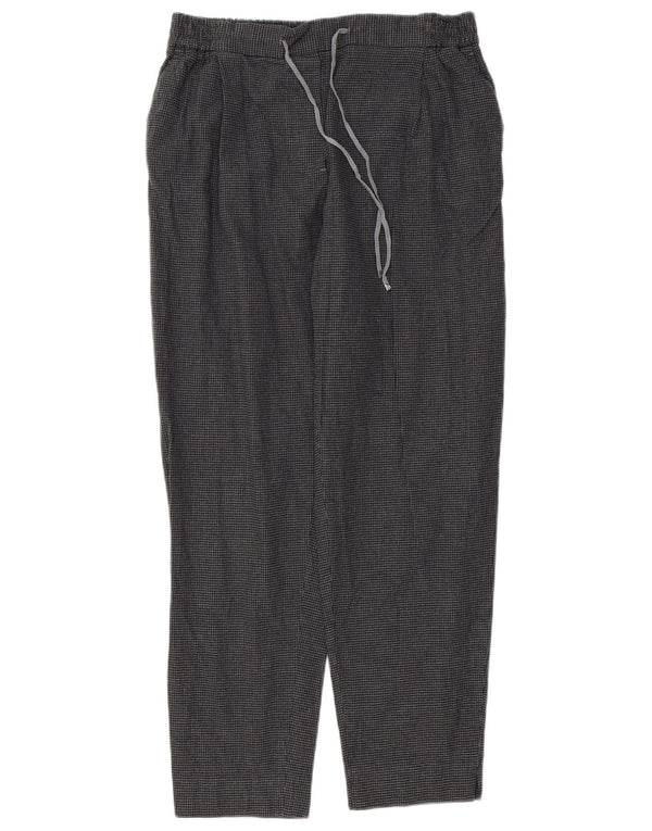 Massimo Dutti Damen Freizeithose EU 44 XL W34 L28 Grauer Hahnentritt