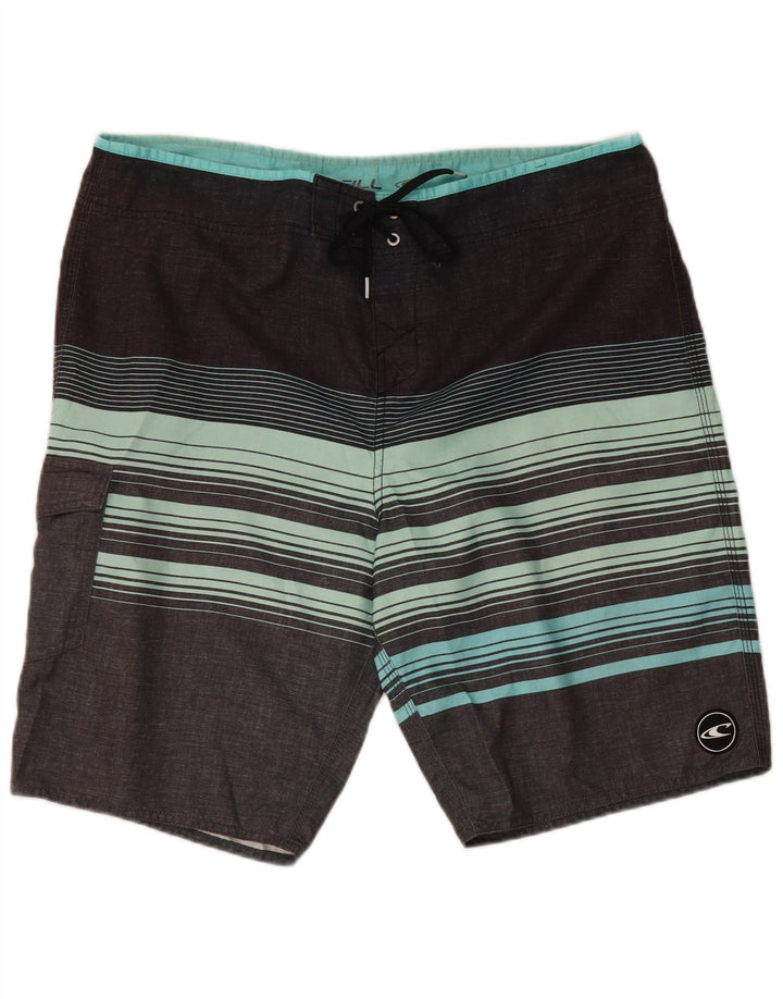 O'Neill Herren-Badeshorts, groß, grau gestreift, Polyester