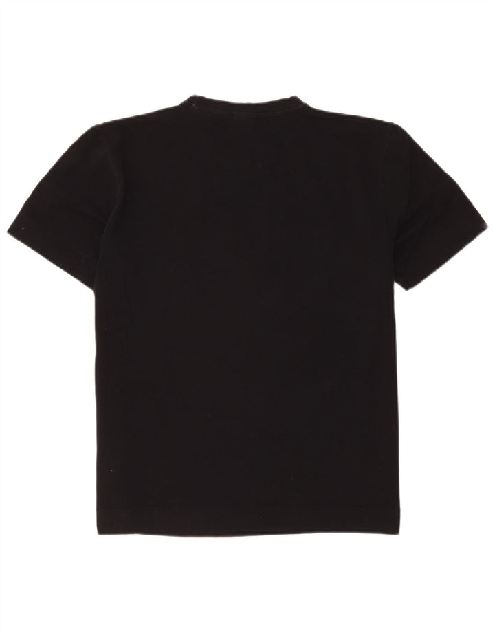 Hugo Boss Herren Slim Fit Grafik-T-Shirt-Oberteil aus mittelschwarzer Baumwolle
