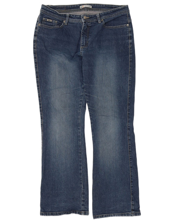 Lee Damen Mid Rise Bootcut Jeans US 12 Large W32 L31 Blaue Baumwolle