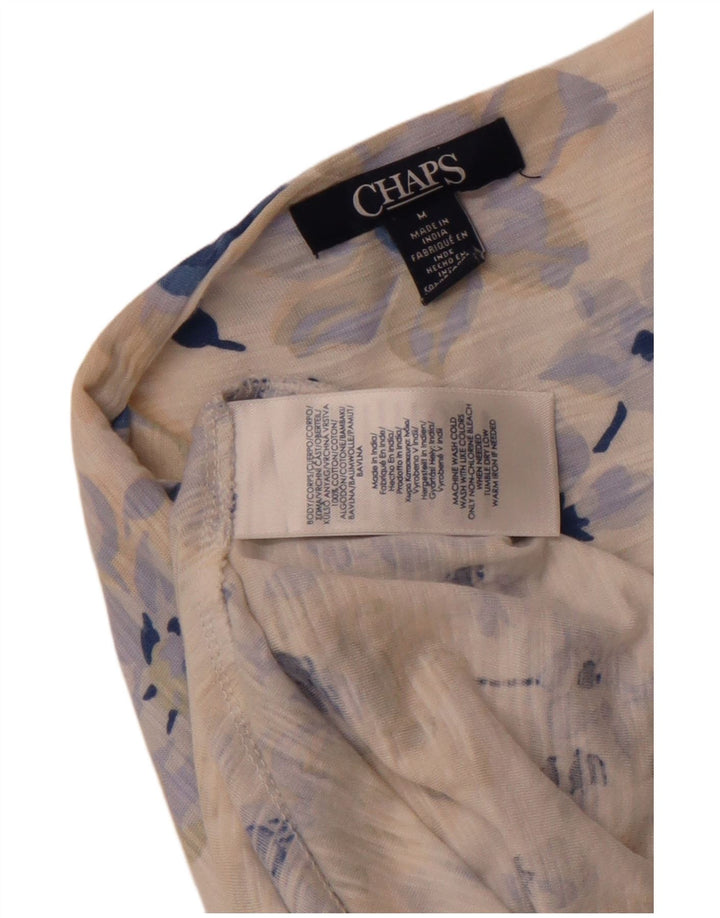 Ärmelloses Damen-Maxikleid von Chaps, Größe M, mehrfarbig, Blumenmuster, UK 12