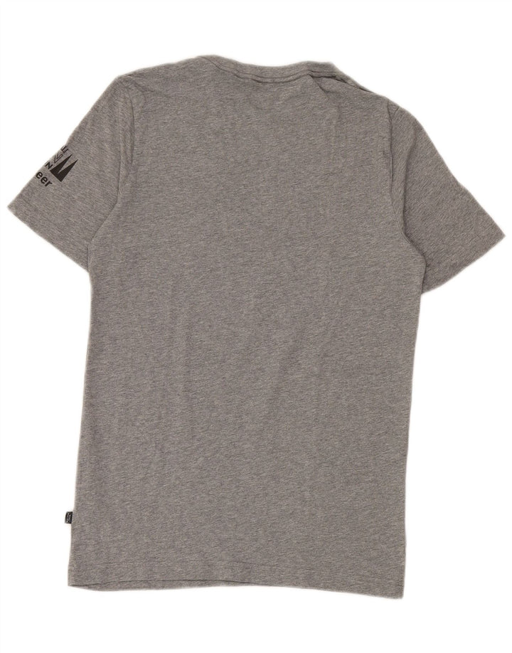 Puma Herren Grafik T-Shirt Top Small Grau Baumwolle