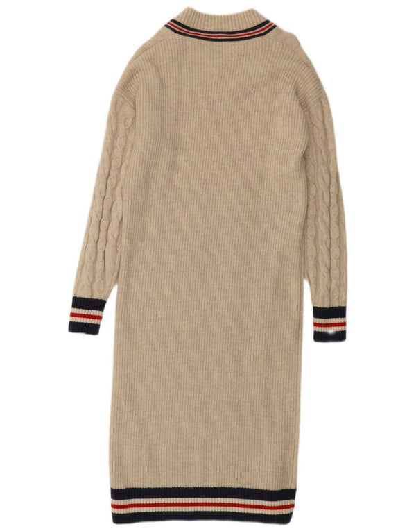 Tommy Hilfiger Langarm-Pulloverkleid für Damen, Gr. 10, Größe S, Weiß