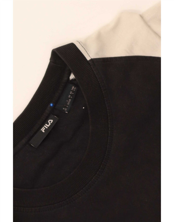 Fila Herren-T-Shirt mit Grafik, groß, Schwarz, Farbblock