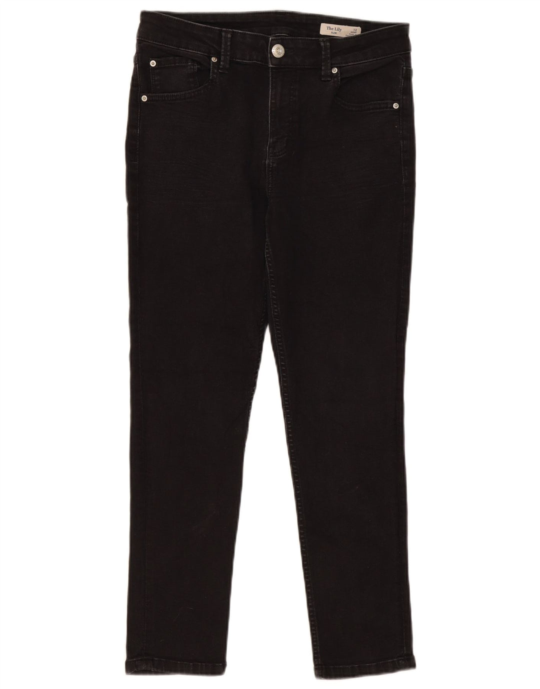 Marks & Spencer Damen The Lily Slim Jeans UK 12 Medium W30 L26 Schwarz
