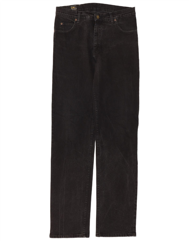 Lee Damen Brooklyn Straight Jeans W34 L36 Schwarze Baumwolle