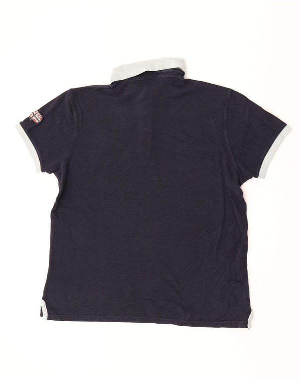 NAPAPIJRI Herren Geographic Rugby Poloshirt XL Marineblau Baumwolle
