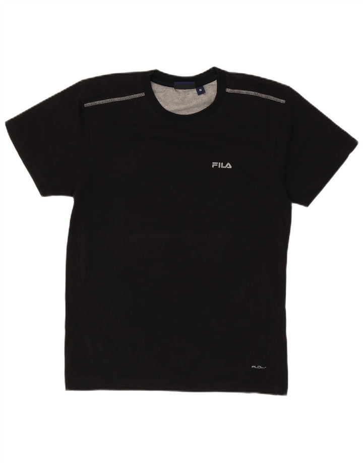 Fila Herren T-Shirt Top Medium Schwarz Baumwolle