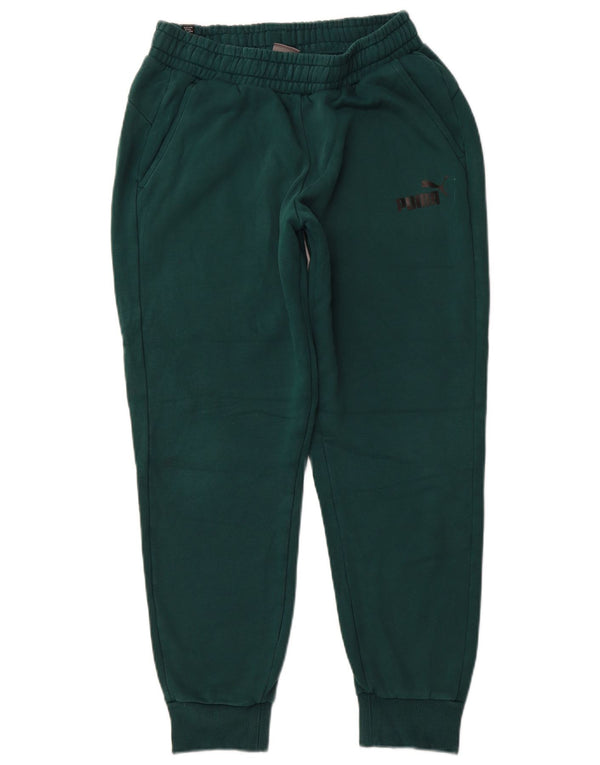 PUMA Mens Tracksuit Trousers Joggers Medium  Green Cotton
