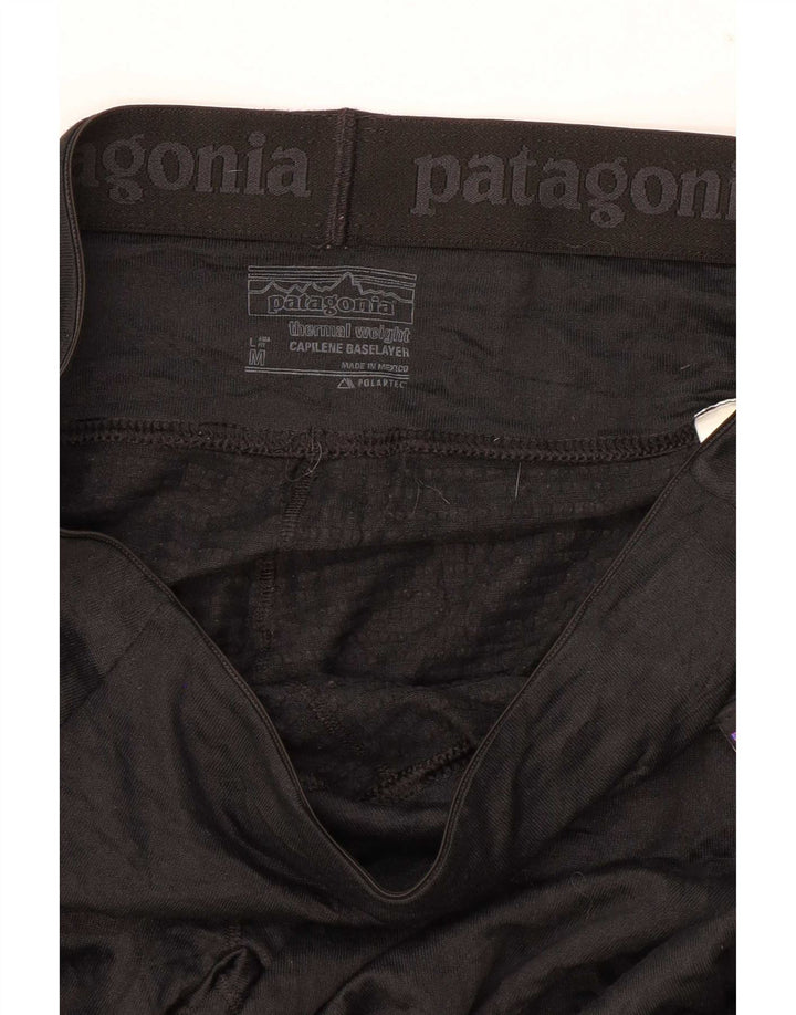 Patagonia Damen Leggings UK 12 Medium Schwarz Polyester