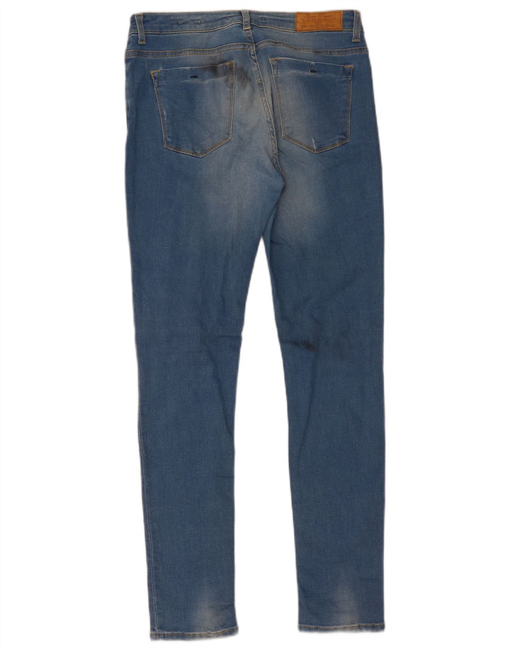 ZARA Damen Slim Jeans EU 40 Mittel W30 L30 Blau
