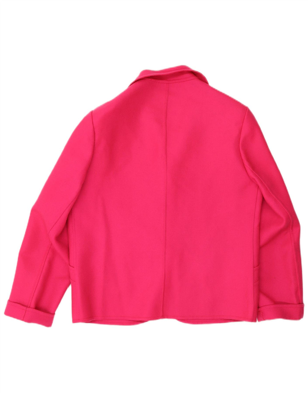 Vintage Damen 1 Knopf Blazer Jacke IT 44 Mittelrosa Wolle