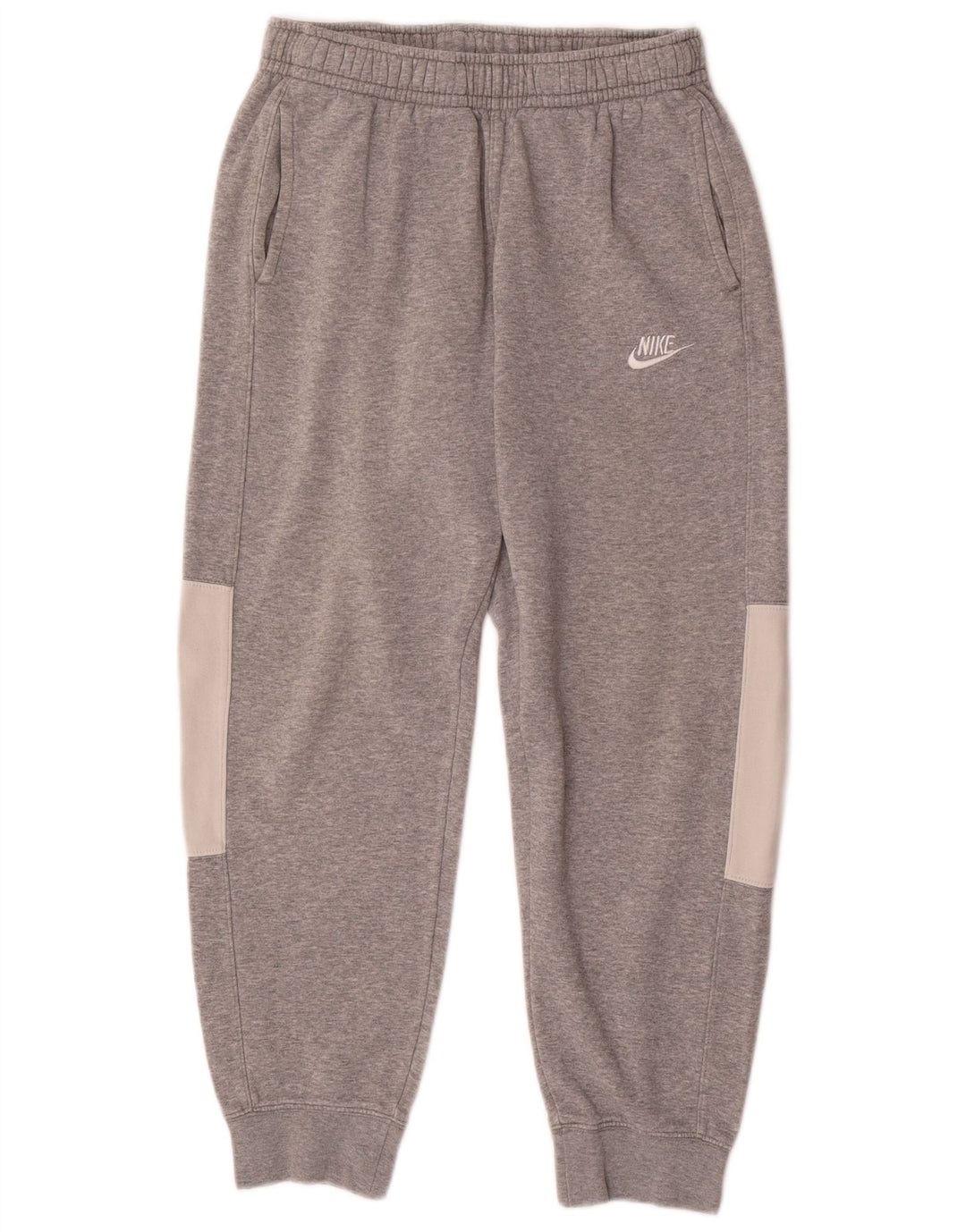 NIKE Herren-Trainingshose, Jogginghose, Größe S, Grau, Colourblock-Baumwolle