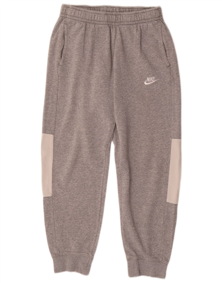 NIKE Herren-Trainingshose, Jogginghose, Größe S, Grau, Colourblock-Baumwolle