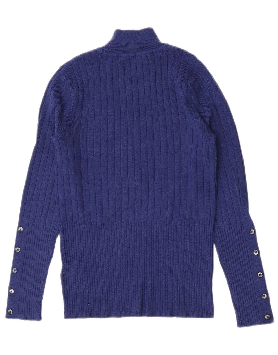 Marks & Spencer Damen-Pullover mit Rollkragen, Gr. 8, Blau, Viskose