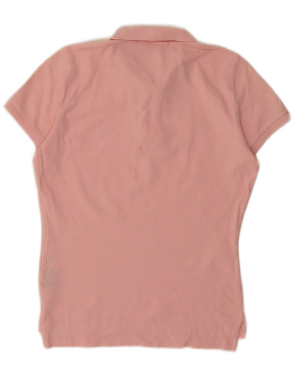 Ralph Lauren Womens Slim Fit Polo Shirt UK 12 Medium Pink