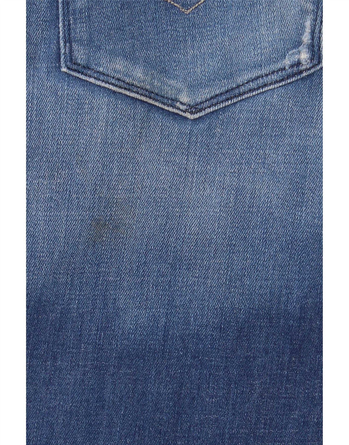 Replay Herren Slim Jeans W32 L32 Blaue Baumwolle