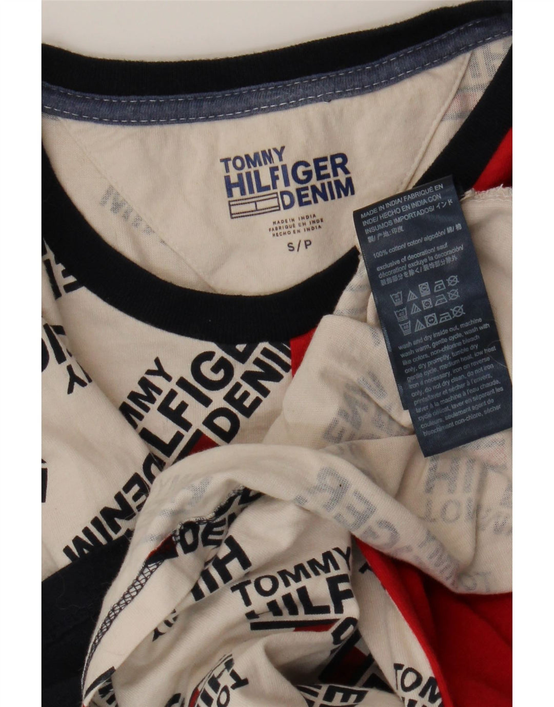 Tommy Hilfiger Herren-T-Shirt mit Grafik, klein, mehrfarbig, Farbblock