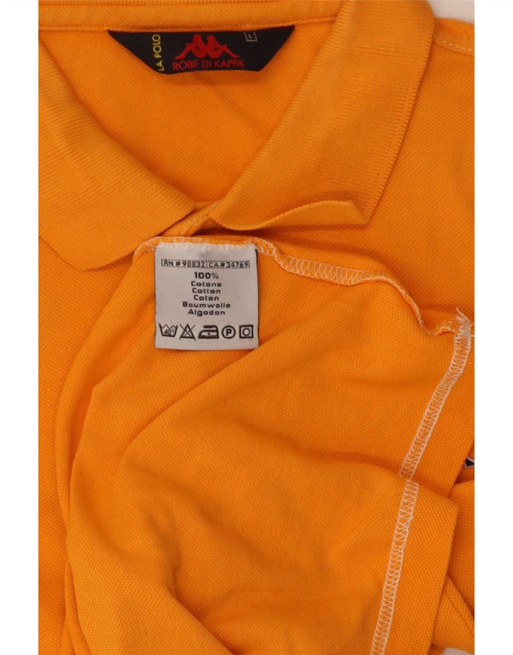 Kappa Herren-Poloshirt, kurzärmelig, normal, Größe L, Orange, Baumwolle