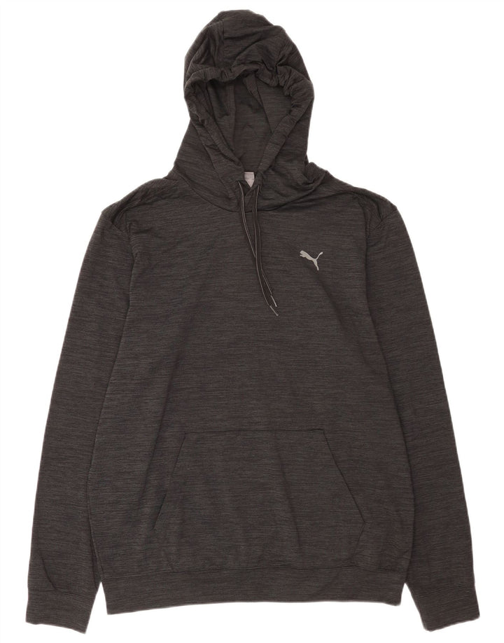Puma Herren Kapuzenpullover, groß, aus schwarzem Polyester