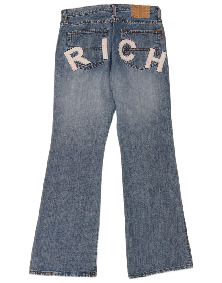 Richmond Grafik-Bootcut-Jeans für Damen IT 44 Mittel W30 L32 Blaue Baumwolle