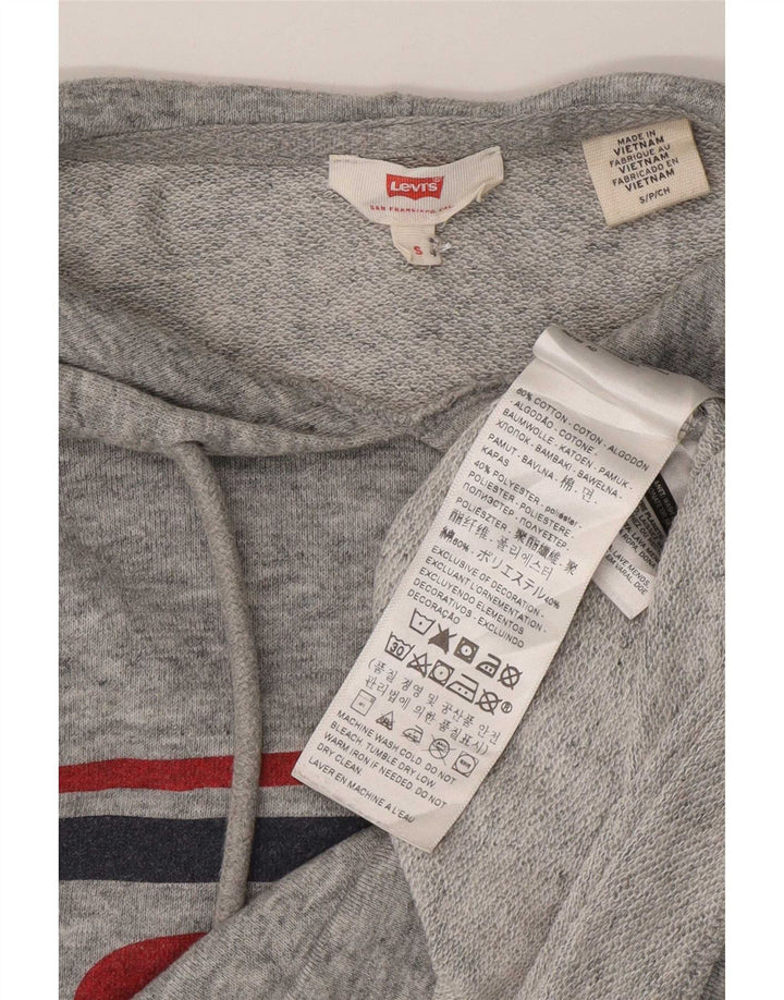 Levi's Damen-Pullover mit übergroßem Crop-Hoodie, Gr. 10, Größe S, Grau, Baumwolle
